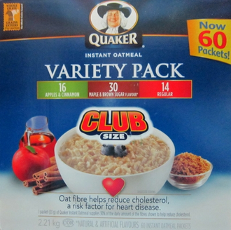 Quacker Oatmeal Mix Box