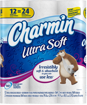 Toilet Paper Charmin Ultra Soft 12 Rolls