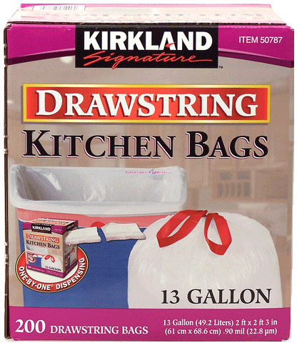 Kirkland Drawstring Kitchen Bags